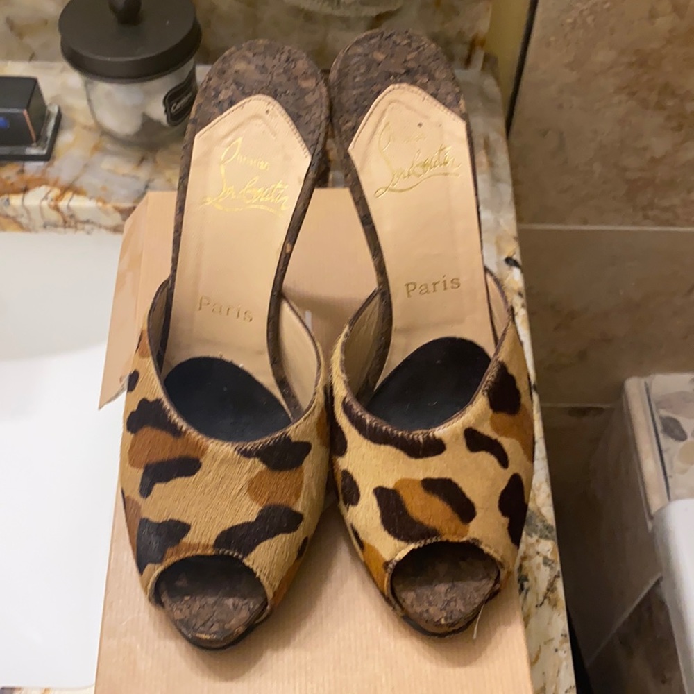 christian Louboutin pony hair.